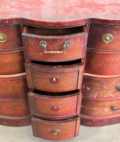 VINTAGE 1930’S-40’S MAHOGANY 12 DRAWER DRESSER (67”x21”x35”) - 2