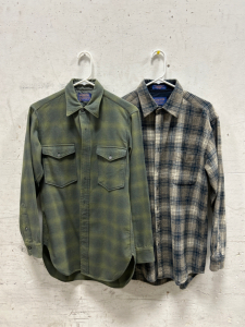 (2) PENDLETON WOOL SHIRTS SIZE MEDIUM