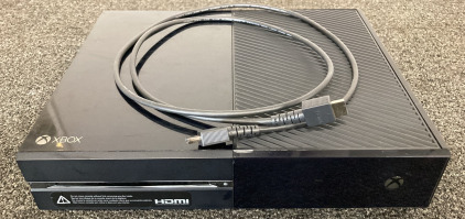 X BOX ONE CONSOLE AND HDMI CABLE- UNABLE TO TEST, MISSING POWER SUPPLY