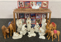 CHRISTMAS ADVENT CALENDAR AND NATIVITY SET