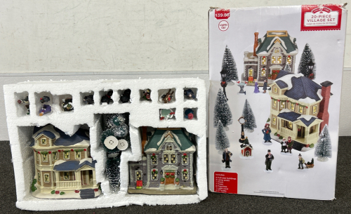 HOLIDAY TIME 20-PIECE VILLAGE SET