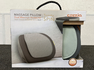 COZZIA TRINITY SPIN MASSAGE PILLOW WITH HEAT- NEW IN PACKAGE
