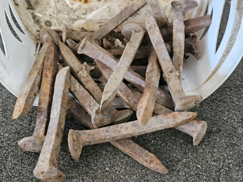 (+/-20) IRON RAILROAD SPIKES