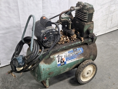WORKING 100PSI 1HP AIR COMPRESSOR/ PAINT SPRAYER W/ SAFETY GOGGLES