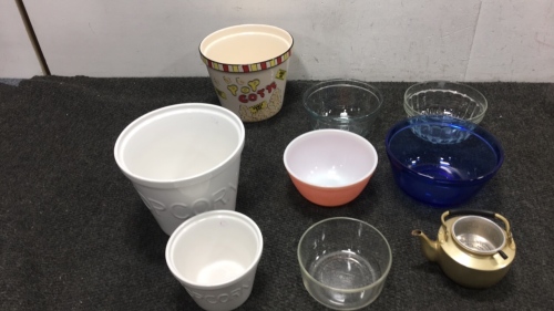 Various Glass Bowls, Glass Popcorn Bowls