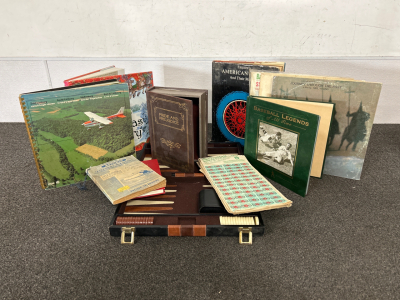 VINTAGE BOOKS, RECORDS, BACKGAMMON GAME AND MORE