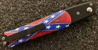 3’X5’ CONFEDERATE FLAG AND CONFEDERATE SWITCHBLADE KNIFE WITH SAFETY CATCH - 3