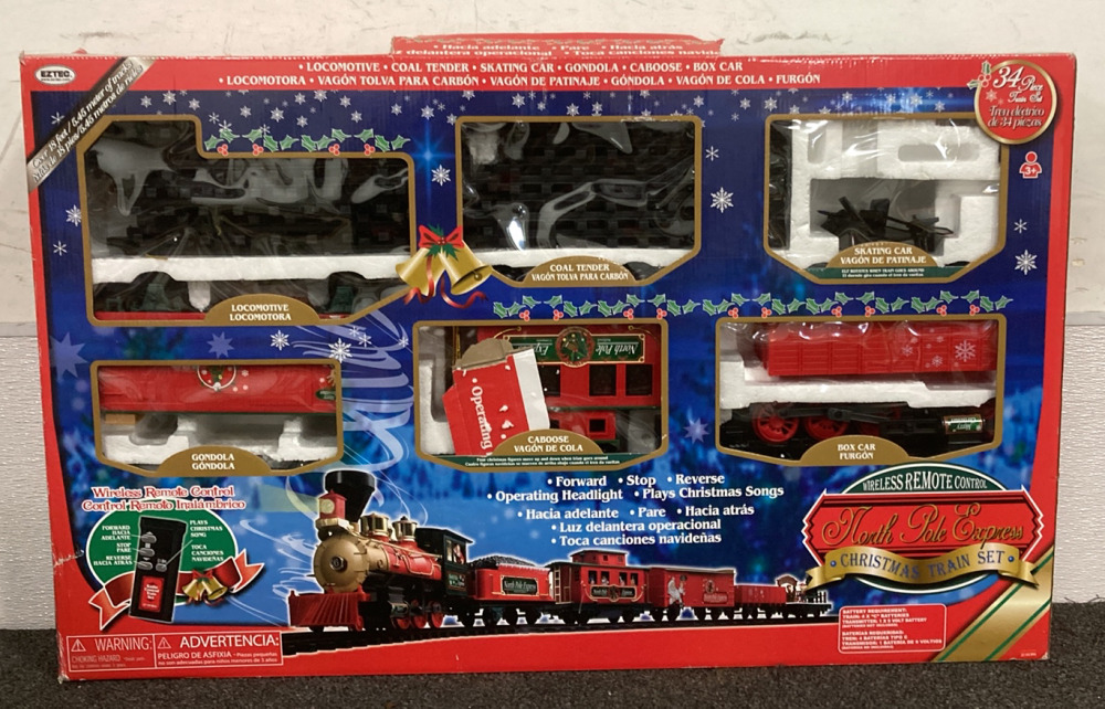 (1) WIRELESS REMOTE CONTROL NORTH POLE EXPRESS CHRISTMAS TRAIN SET