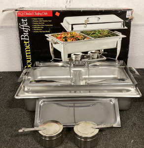 GOURMET BUFFET 8 QUART DIVIDED CHAFING DISH