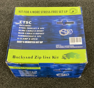 (1) BACKYARD ZIPLINE KIT