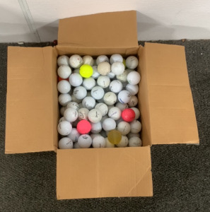 (1) (13”X 11”) BOX OF GOLF BALLS