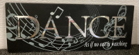 (1) HANGING WALL DANCE QUOTE, (1) SPIROGRAPH, (1) WOODEN HOME SWEET HOME SIGN, (1) PENCIL HOLDER WITH PENCILS AND MORE - 9