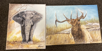 ELEPHANT PAINTING, DEER PAINTING