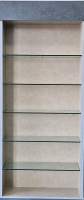 36"x12.5"x90" SHELF UNITS W/ GLASS SHELVES