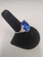 Size 8 Oval Cut Faceted Blue Topaz .925 - 2