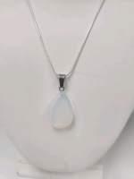 Opal Gemstone Teardrop .925 Necklace - 2