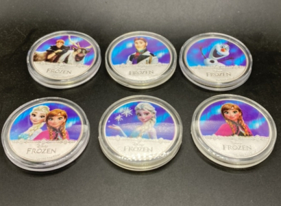 (6) Disney Frozen Silver Plated 1-Oz Collectors Coins Including Elsa!!