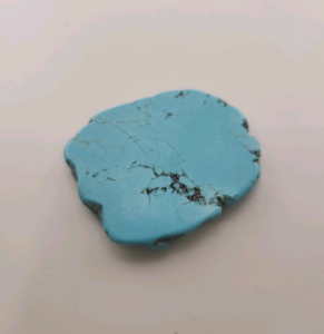 161.35 Turquoise Freeform Slice Gemstone Cabochon