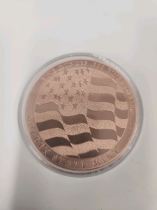 5oz .999 Fine Copper Round Bald Eagle/ Flag