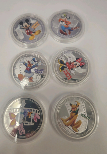 (6) Disney Mickey Mouse Characters Collectible Coins