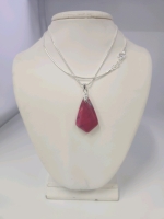 Red/Black Dragon Viens Gemstone .925 Necklace