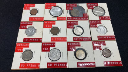 (12) Vintage German Coins