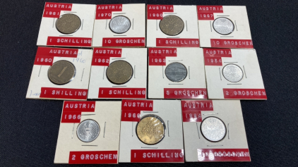 (11) Assorted Vintage Austrian Coins