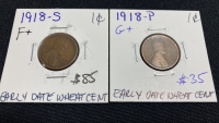 (6) Early Date Wheat Pennies: (2) 1918, (2) 1919, (2) 1920 - 2