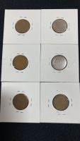 (6) Early Date Wheat Pennies: (2) 1918, (2) 1919, (2) 1920 - 5