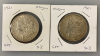 (2) 1921 Morgan Silver Dollars