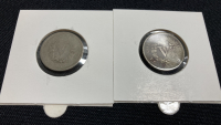 (3) 1964-D Silver Dimes, (2) 1900 Liberty Head V Nickel - 3