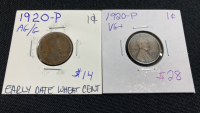 (4) Early Date Wheat Pennies - 2