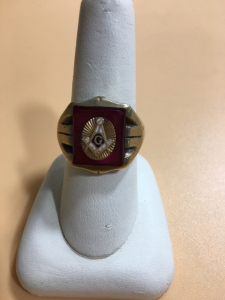 Dason 10K Mens Masonic Size 8 Ring