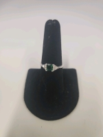 Size 8 Square Cut Skarling Emerald .925 Ring