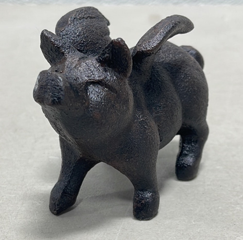 (1) Cast Iron Flying Pig