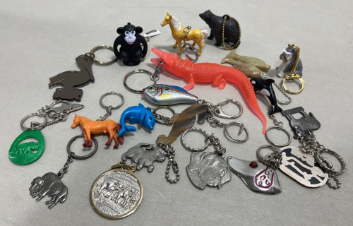 Huge Lot Of Keychains… MADD, Television, Animal Themed