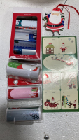 Wrapping Paper Storage Container, Snowman Yard Stake, Silver Glitter Star Sticks, Assorted Bows, Wrapping Paper, Gift Stickers and Ribbon - 6