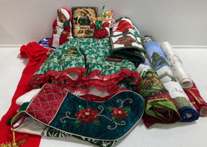 Large Storage Bin of Decorative Soft Goods