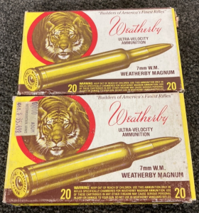 (22)Rds Weatherby 7mm W.M.