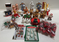 Assorted Small Ornaments, Christmas Knick Knacks and Figurines