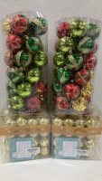 Assorted Ornaments; Gnome Tree Skirt; Christmas Tree Storage Bag; Holiday Nail Stickers; Grinch Ornament Kits; Christmas Gift Bags; Mochi Squishies Advent Calendar; Stockings Holders; Glittery Gold Poinsettias; Throw Pillow Covers and More!! - 2