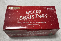 (2) Boxes Of 50 3-Ply Disposable Face Masks, (1) Box Of Christmas Lawn Stakes With Clips, (1) Box Of Christmas Cookie Cutter Set, (1) 18’’ Christmas Tree With Decorations And More - 5