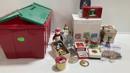 Assorted Ornaments and Decor, Gift Box, Storage Bin