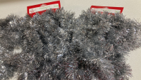 32” Fiber Optic Tree, Outdoor Hologram Spotlight, (2) Sets of Silver Tinsel Garland, Assorted Ball Ornaments - 2