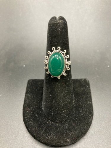 size 6 Oval Green Jade Gemstone