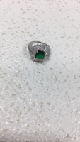 Size 7 1/2 Green stone and Size 8 Green Topaz - 3