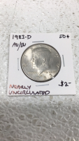 1983-D 50¢ Coin Uncirculated 1997-D mint state 50¢ Coin 1998-D 50¢ Coin - 2