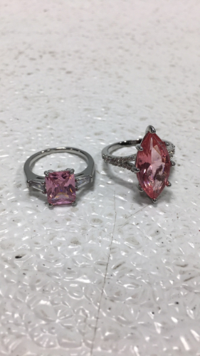 Size 9 and 8 Pink Topaz Ring