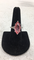 Size 9 and 8 Pink Topaz Ring - 2