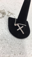 Size 5 1/2 Diamond Ring And Cross Necklace - 2